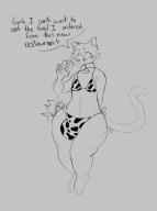 2021 bulge clothes dialogue food other_character redraw September stuffing thighs thin // 2754x3696 // 1.1MB