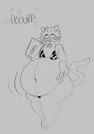 2021 belly belly_round burp butt clothes fat food love_handles navel other_character redraw September stuffing thighs // 2444x3438 // 880KB